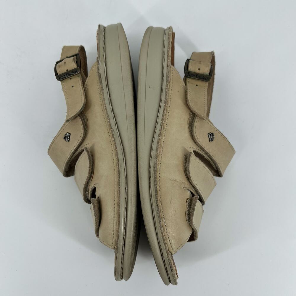 Finn Comfort Sylt Sandal EU 40 US 9 Rock Tan Leather Strappy Fisherman Germany - Picture 6 of 11